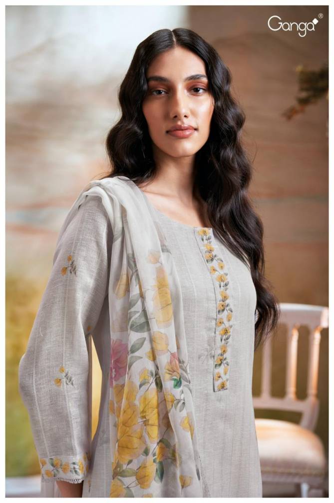 Eshana 2743 By Ganga Printed Premium Cotton Dress Material Wholesale Shop In Surat